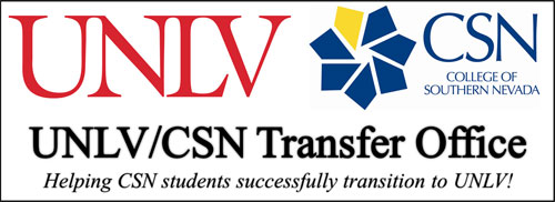 UNLV/CSN Transfer Office Academic Advising University of Nevada