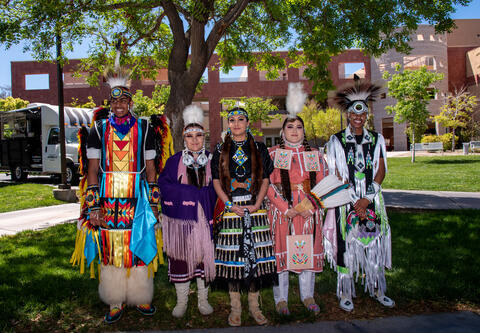 Native Americans in traditional dress