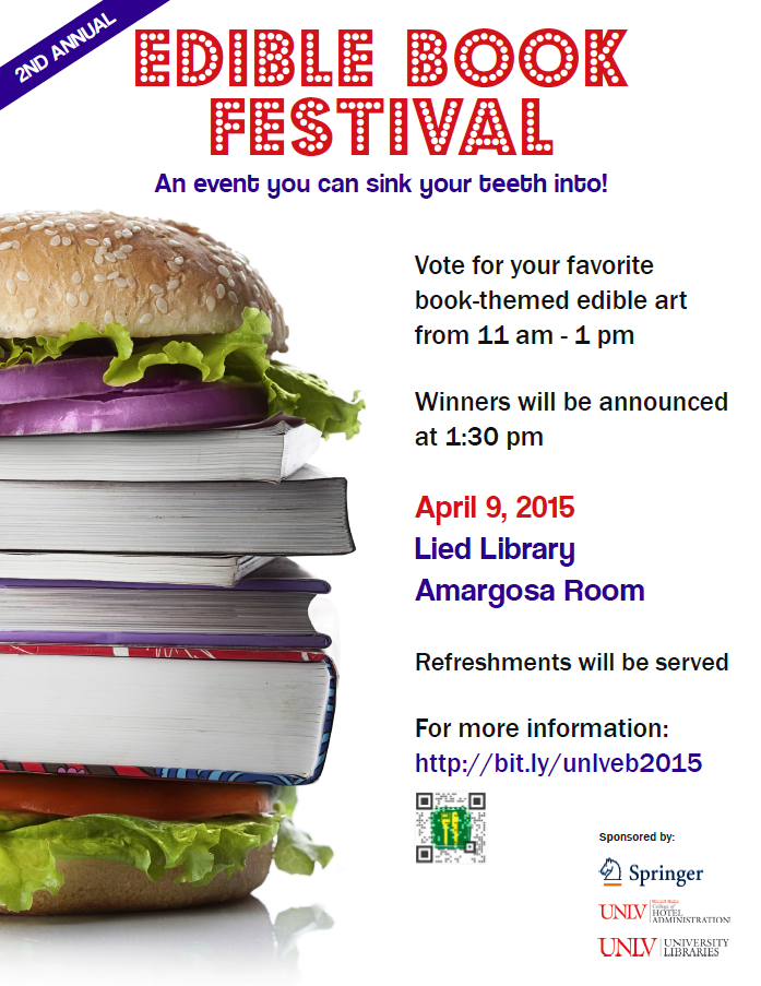 2nd Annual Edible Book Festival Calendar University of Nevada, Las