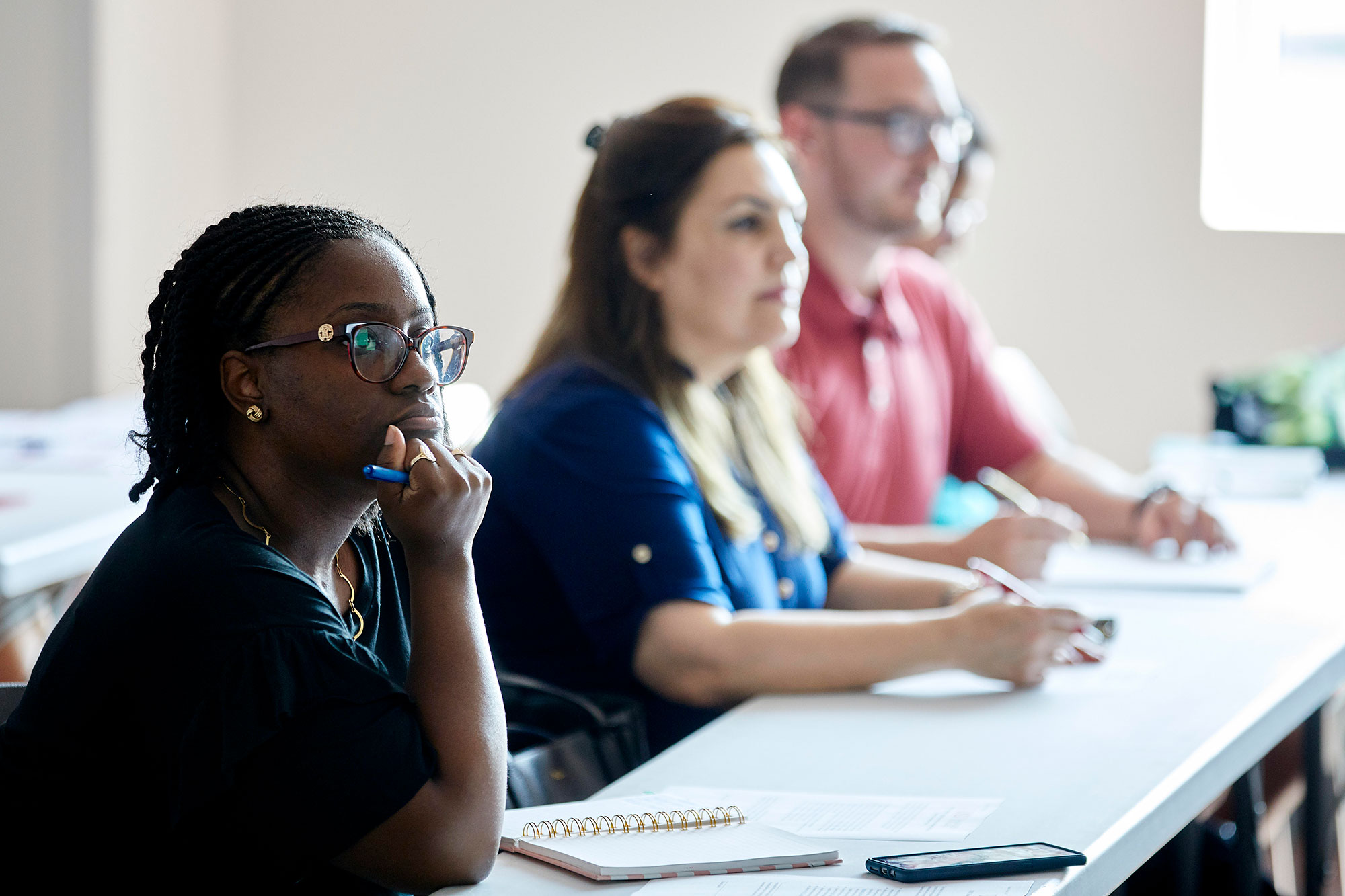 Students paying attention in a classroom