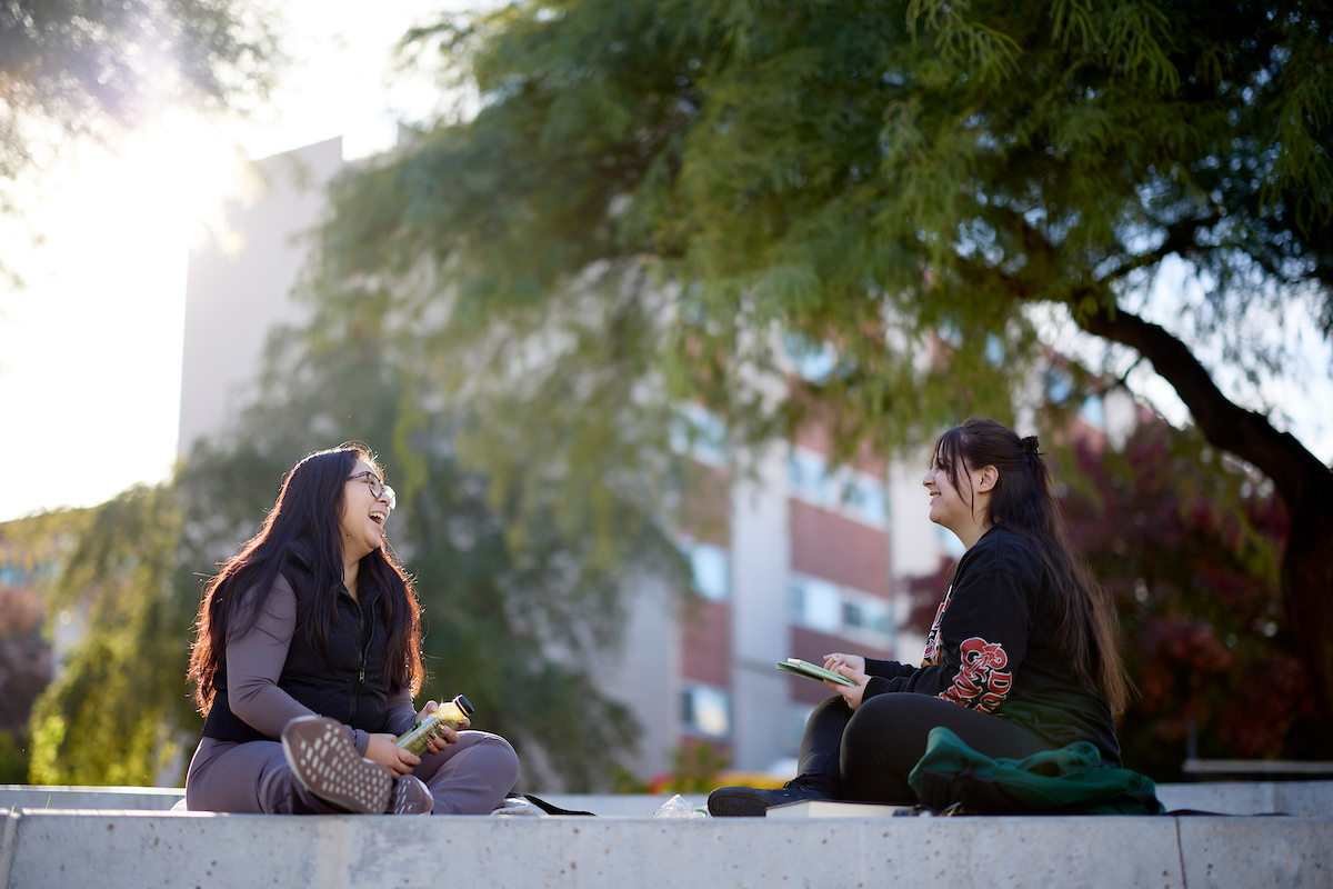 Two Students Sitting