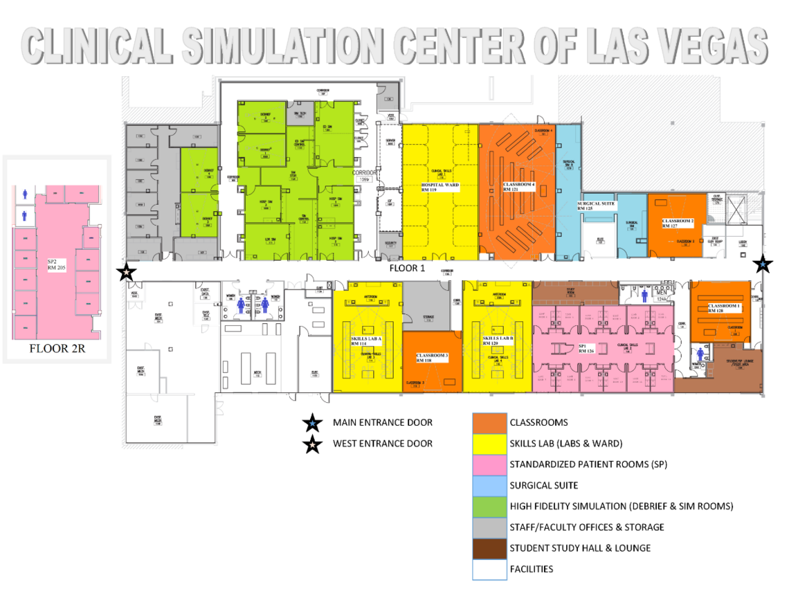 Floorplan Clinical Simulation Center of Las Vegas University of