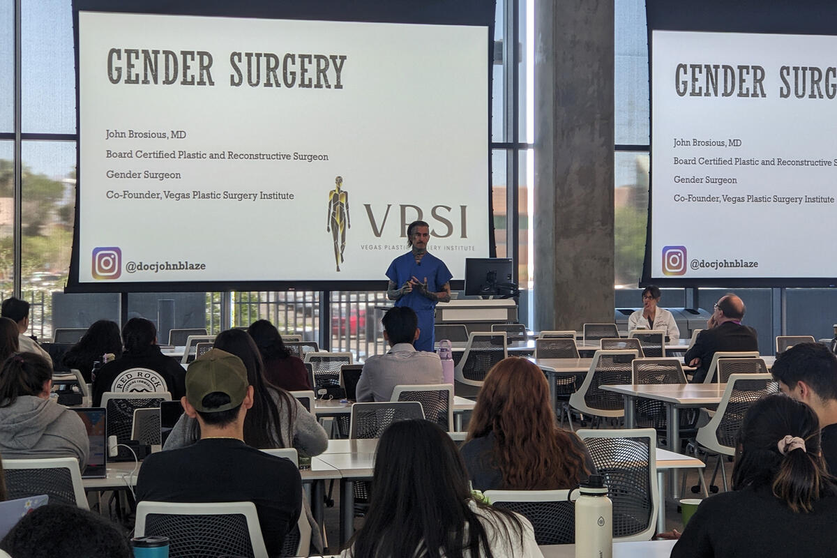 Qlub Med, with the help of the school of medicine faculty, planned an event for students, faculty, and staff to learn about gender affirming care, covering diagnosis to surgery.