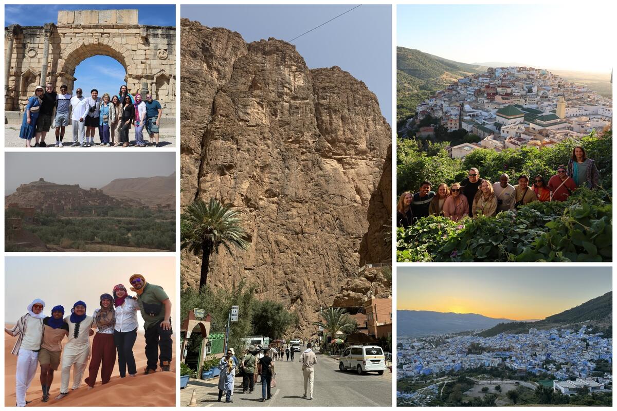 collage of photos from Morocco