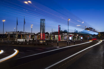 transit center at night