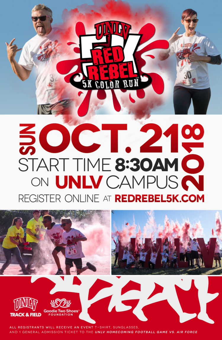 Red Rebel 5k Color Run Calendar University Of Nevada Las Vegas