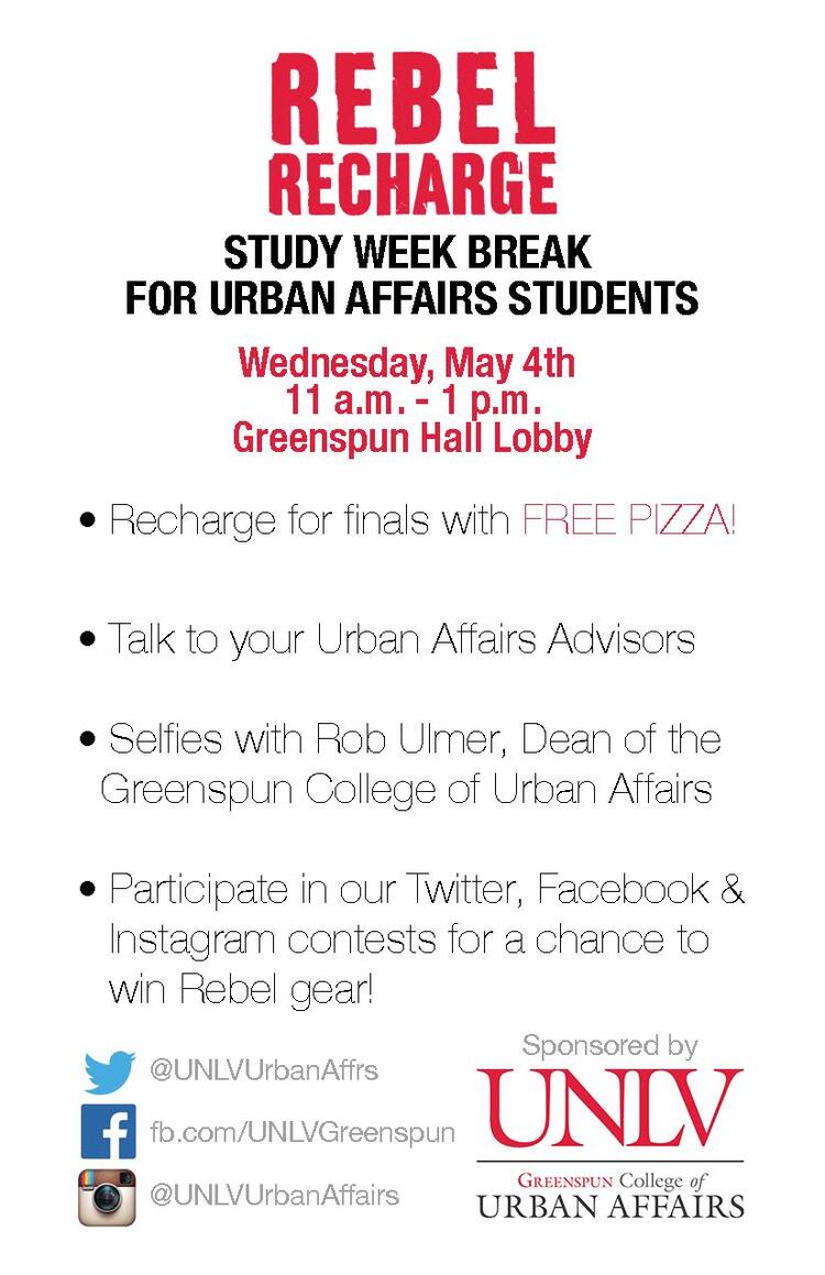 Study Week Break for Urban Affairs Students Calendar University of