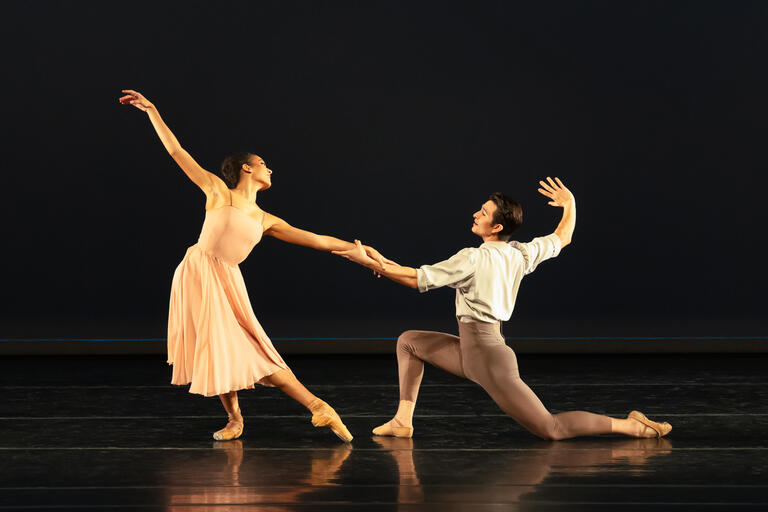 The ABT production of The Seasons by Alexei Ratmansky, featuring Kyra Coco and Finnian Carmeci