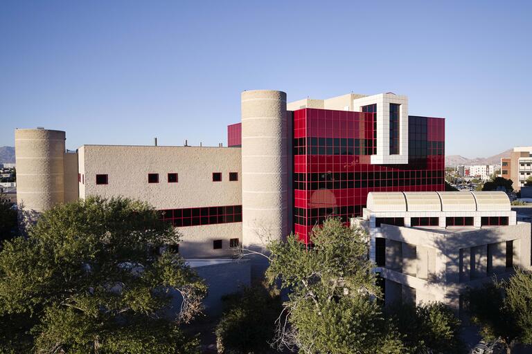 aerial view of Bigelow Health Sciences building