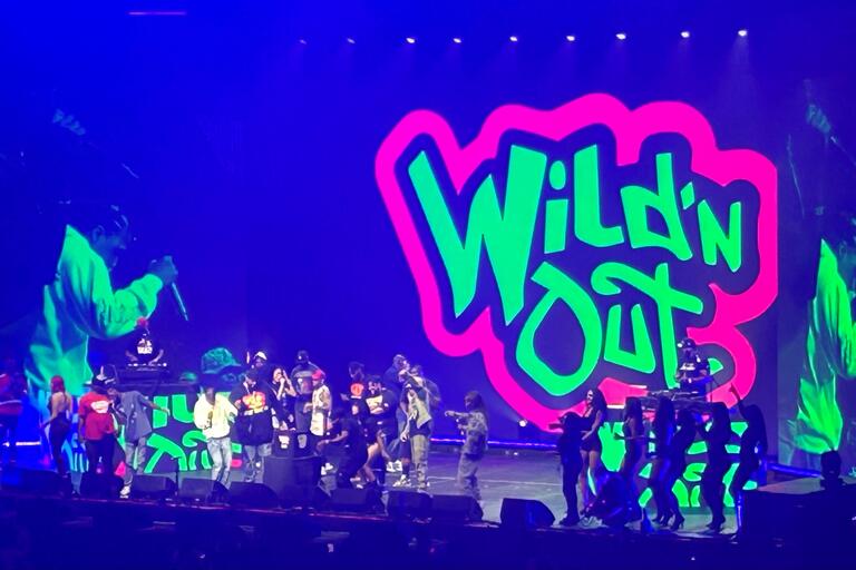 Photo of Wild N Out cast on the main stage at the MGM Grand Garden Arena in Las Vegas, Nevada