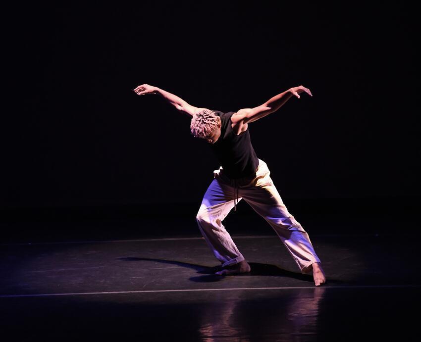 A male dancer on stage