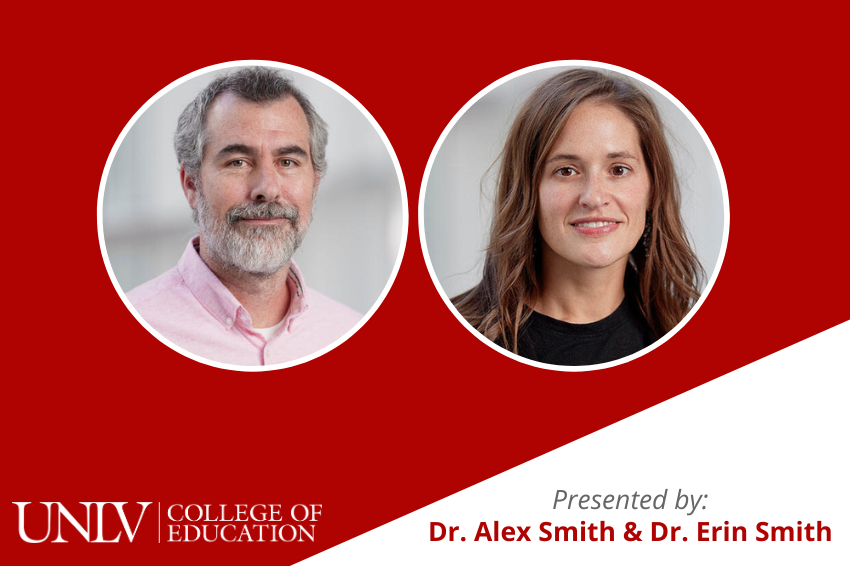 Portraits of Alex Smith, Ph.D. and Erin Smith, Ph.D.