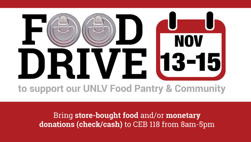 College Of Education Food Drive Calendar University Of Nevada